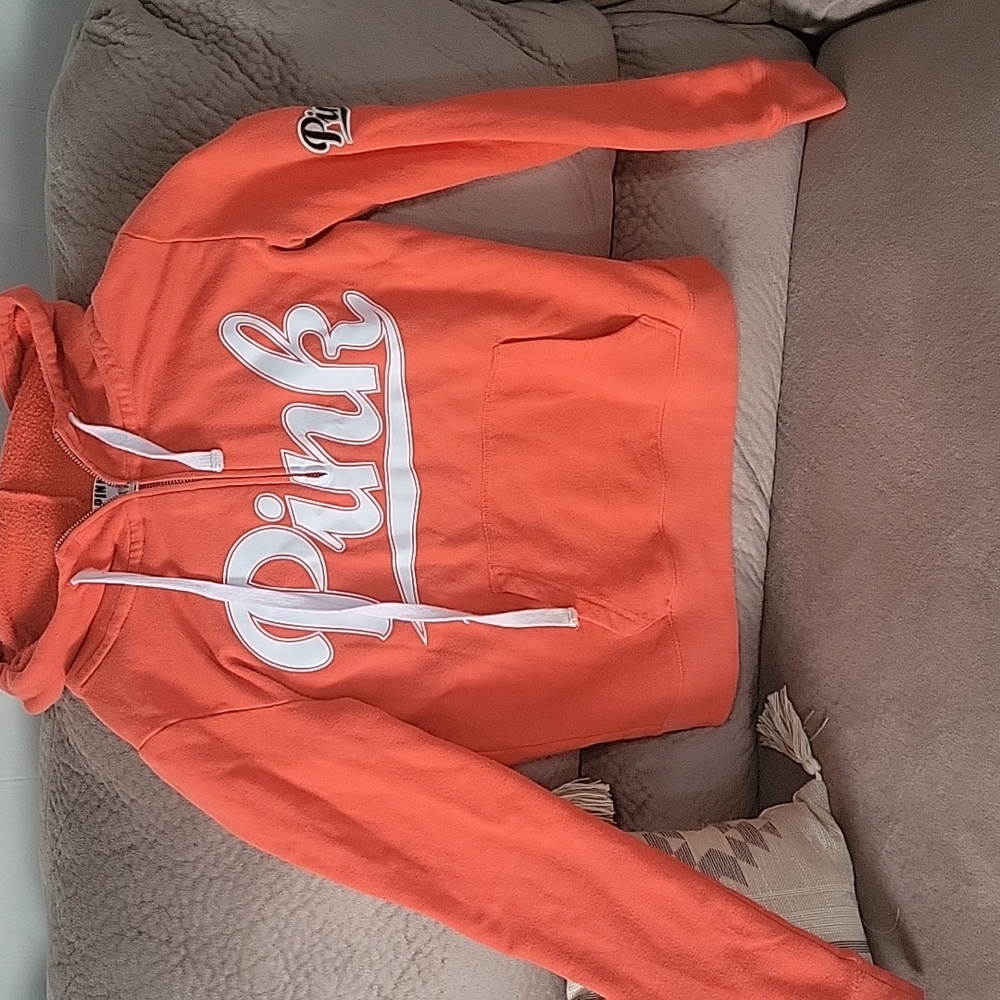 Half zip PINK hoodie